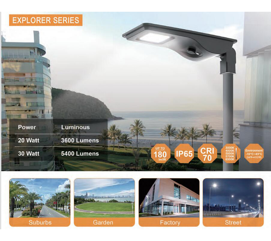 EXPLORER SERIES SOLAR STREET LIGHT